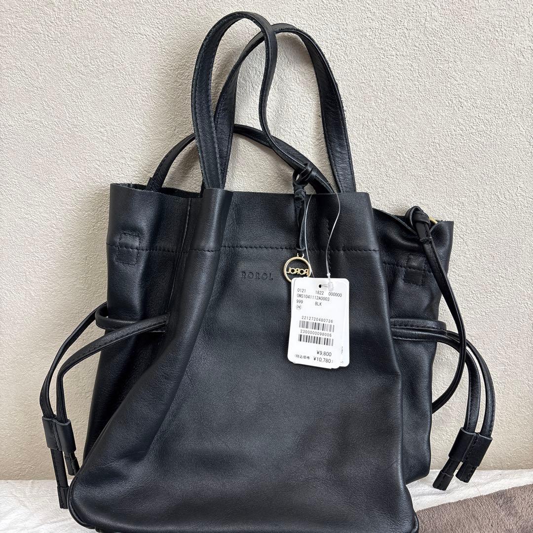 Omekashi ROROL レザーミニ巾着トート