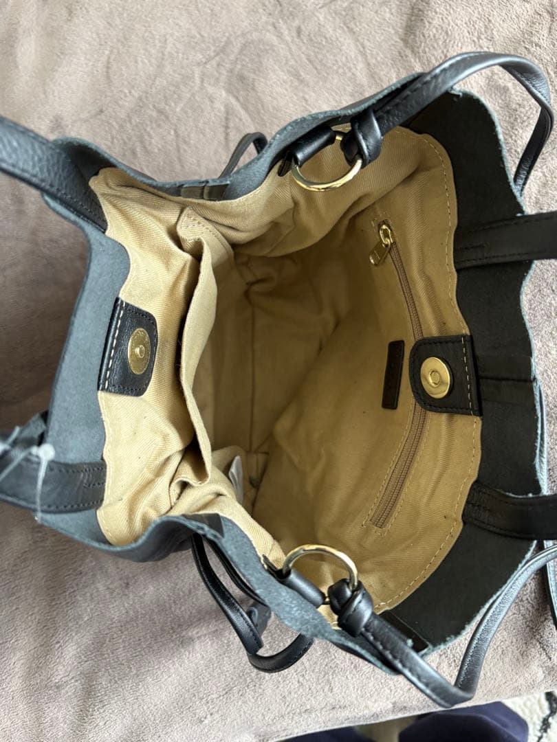 Omekashi ROROL レザーミニ巾着トート