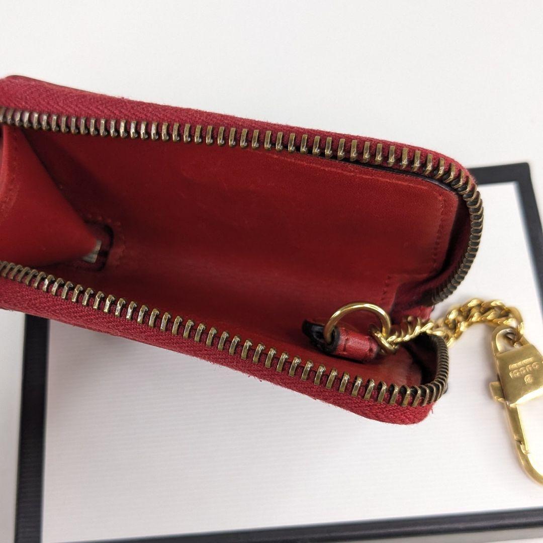 GUCCI　グッチ　キーリング付　GGマーモント　ケース　キルティング