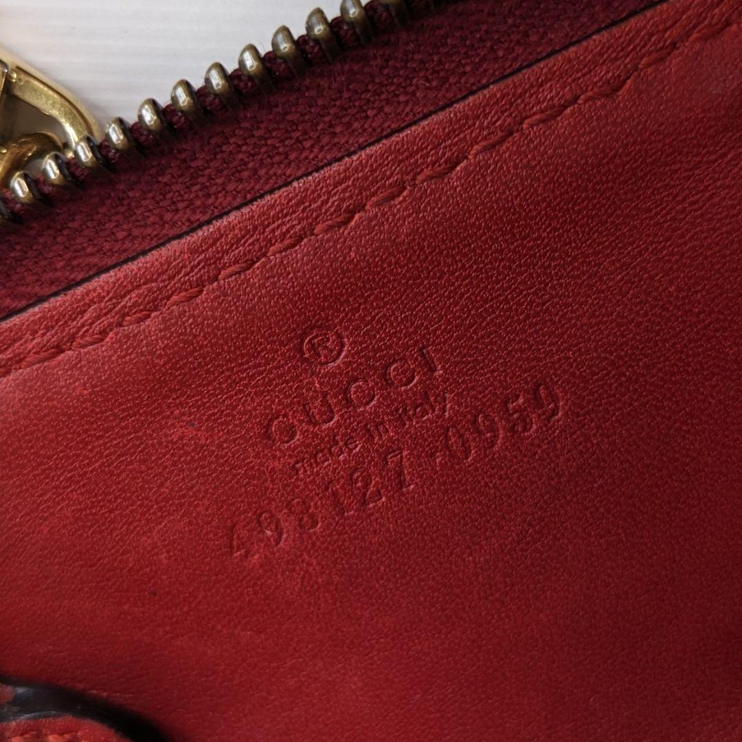 GUCCI　グッチ　キーリング付　GGマーモント　ケース　キルティング