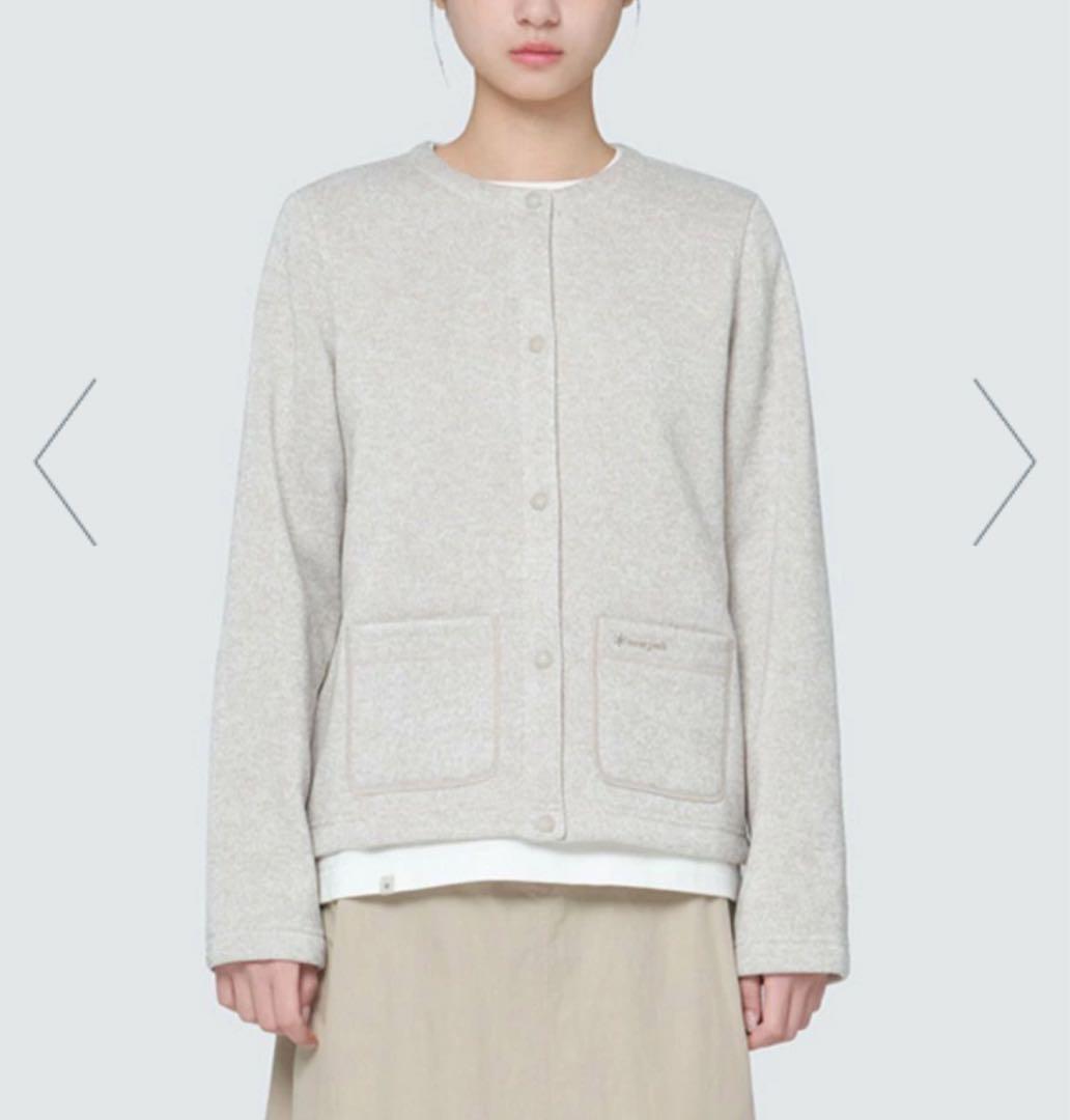  peakスノーピーク ニット　カーディガン　ライトベージュ　M