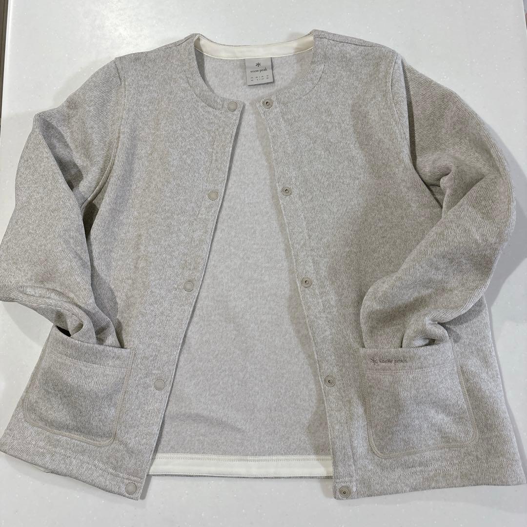  peakスノーピーク ニット　カーディガン　ライトベージュ　M