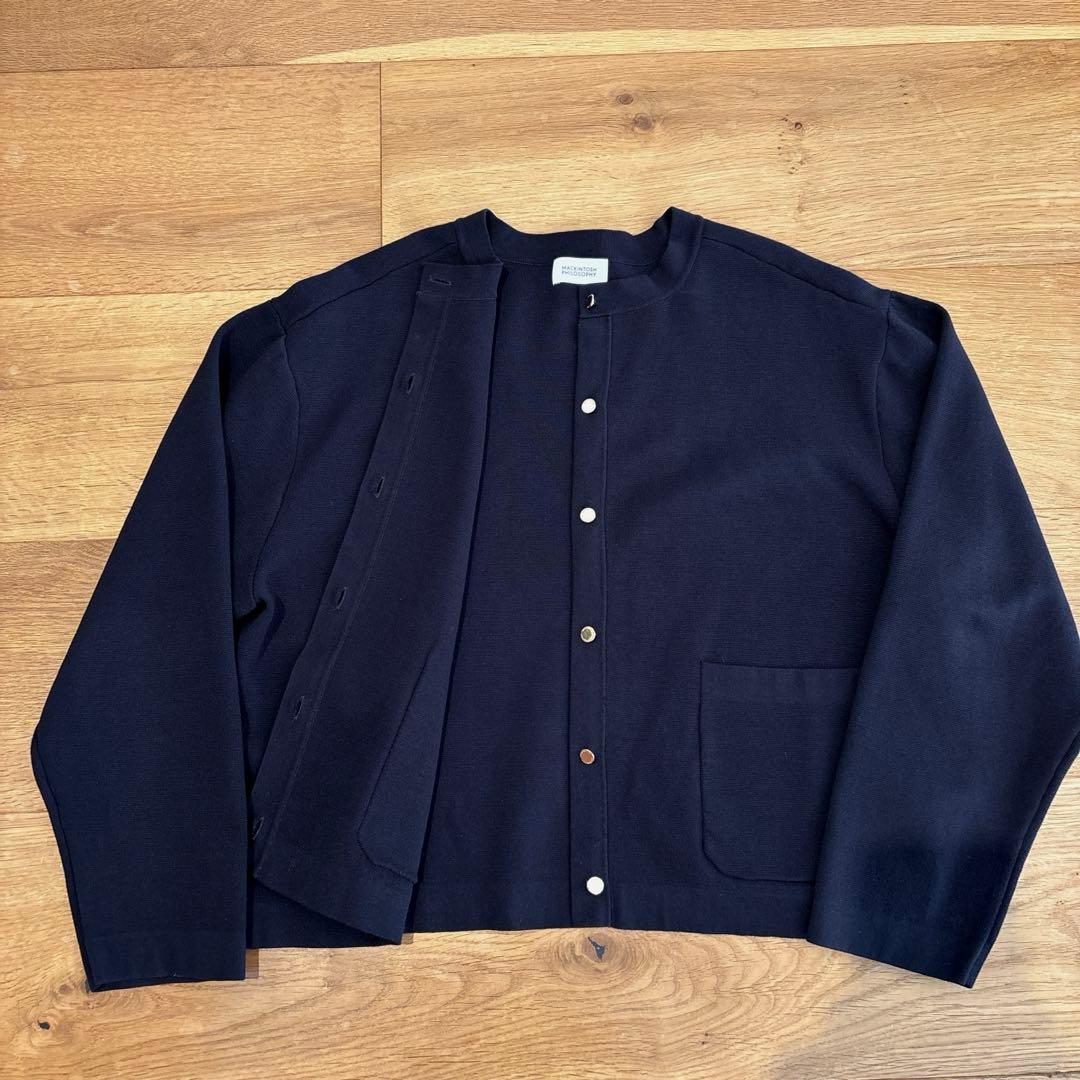 マッキントッシュフィロソフィー ミラノリブノーカラージャケット金釦