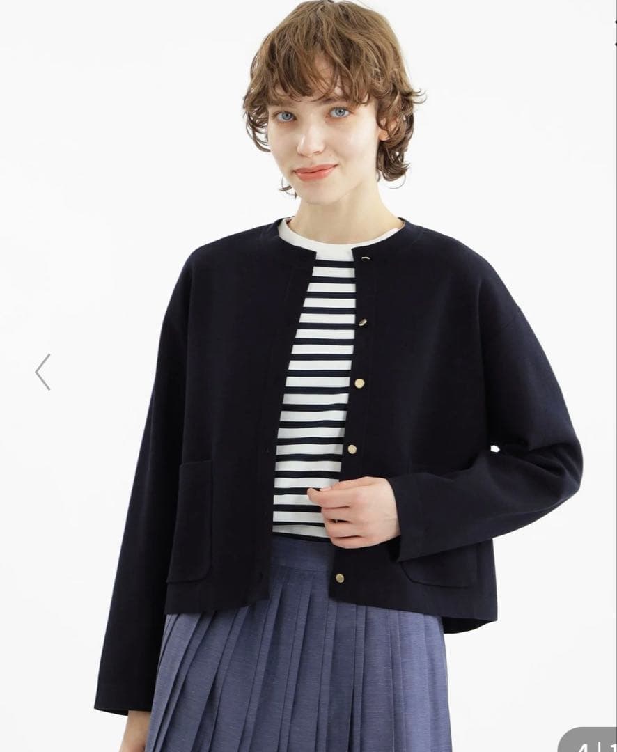 マッキントッシュフィロソフィー ミラノリブノーカラージャケット金釦