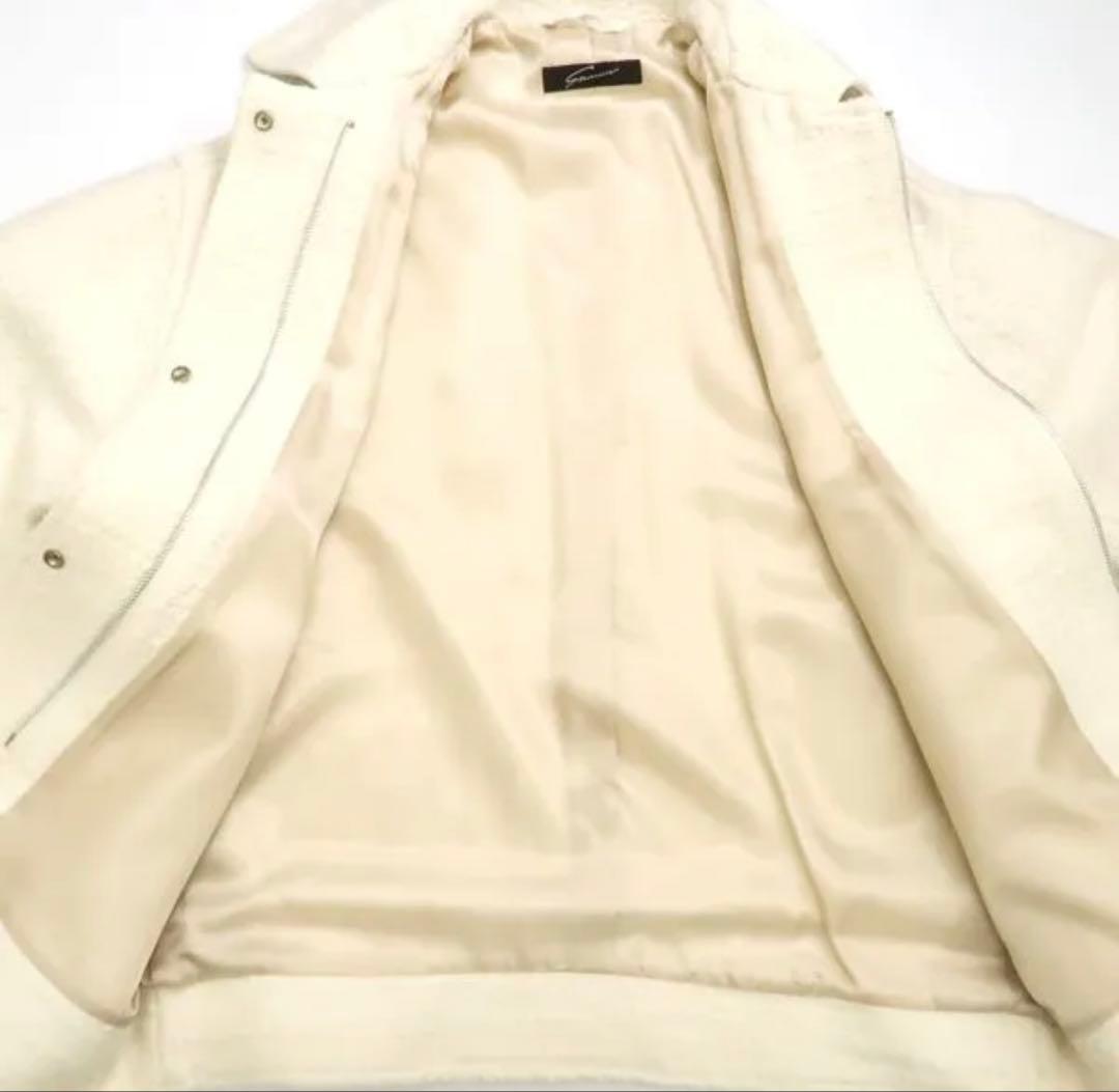 スタニングルアー　アイボリー ループツイードブルゾン