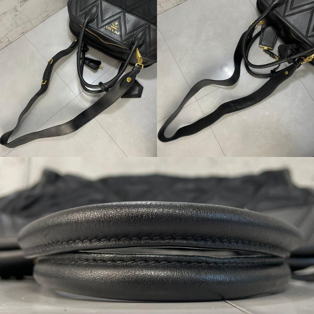 PRADA ショルダーバッグ プラダ 2way キルティング 1BB027 黒