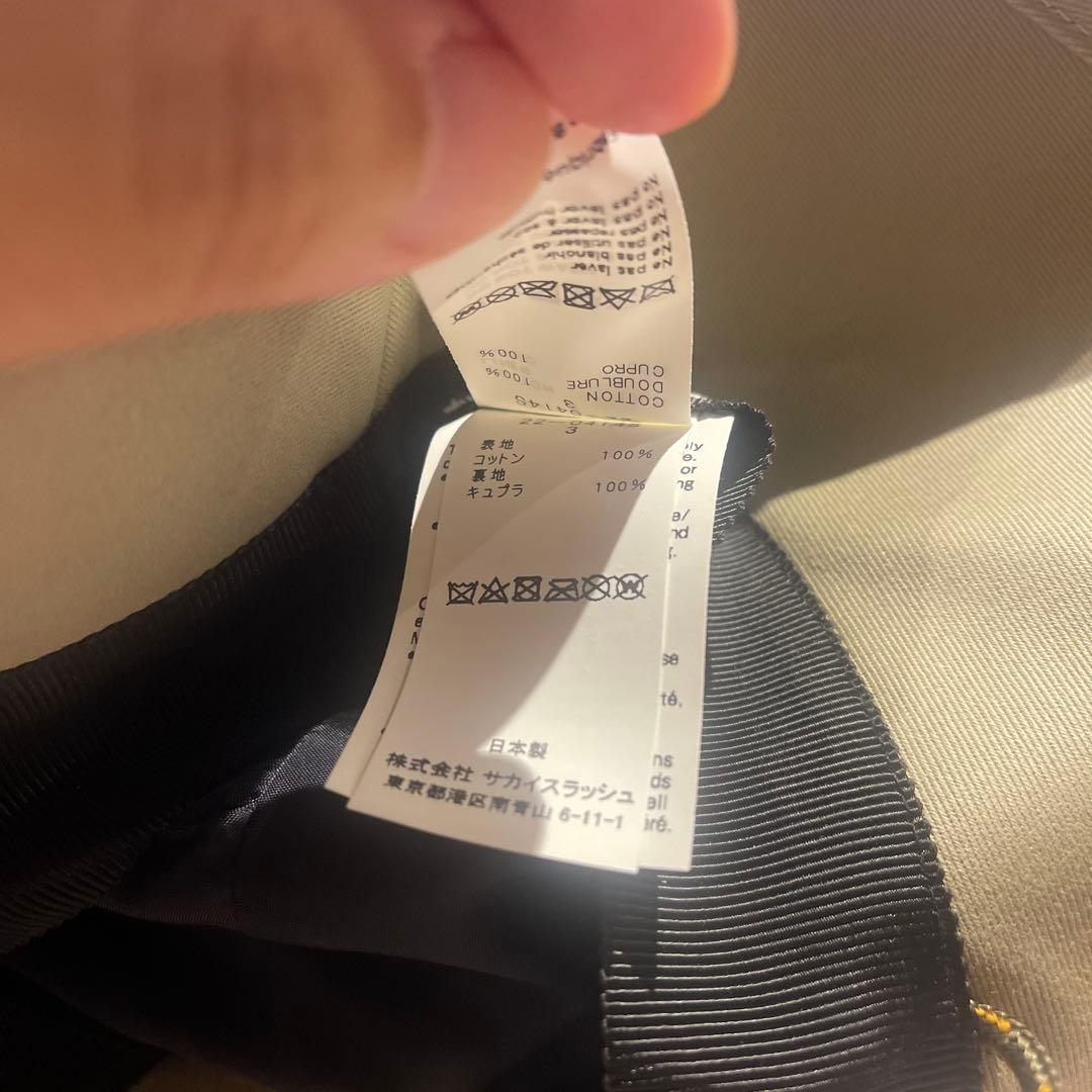 SACAI バケットハット カーキ サイズ3