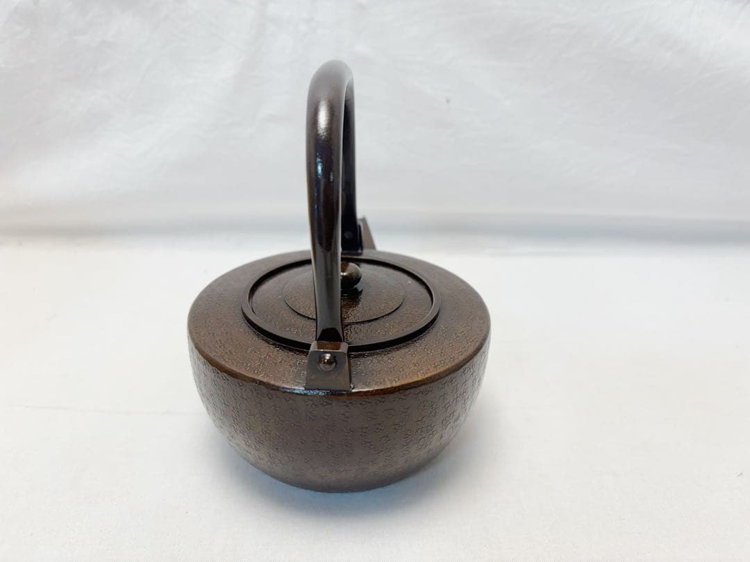 ほぼ未使用 茶道具 金工師 宗禅造 鎚起 銅製 銚子 独楽形 湯沸 水注 共箱