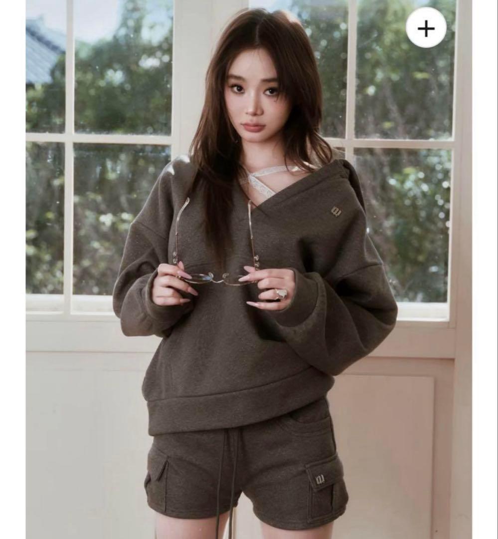 andwang Kirakira short pants gray グレー