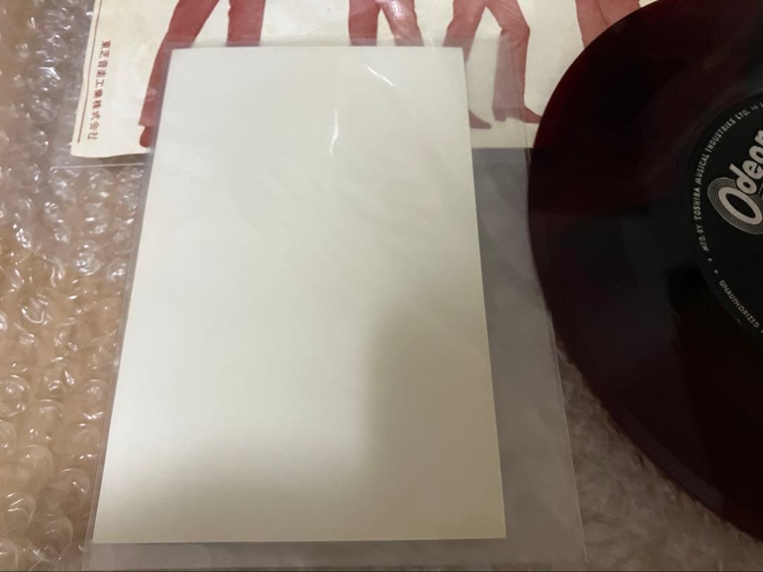 オデオンレコード　販売促進カード付き　シーラブズユー　赤盤