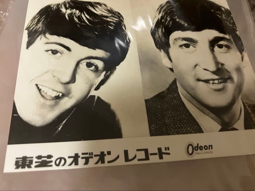 オデオンレコード　販売促進カード付き　シーラブズユー　赤盤