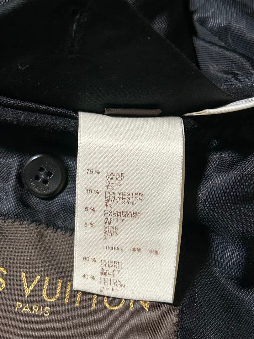 未使用 LOUIS VUITTON ルイヴィトン ピーコート ブラック Lサイズ