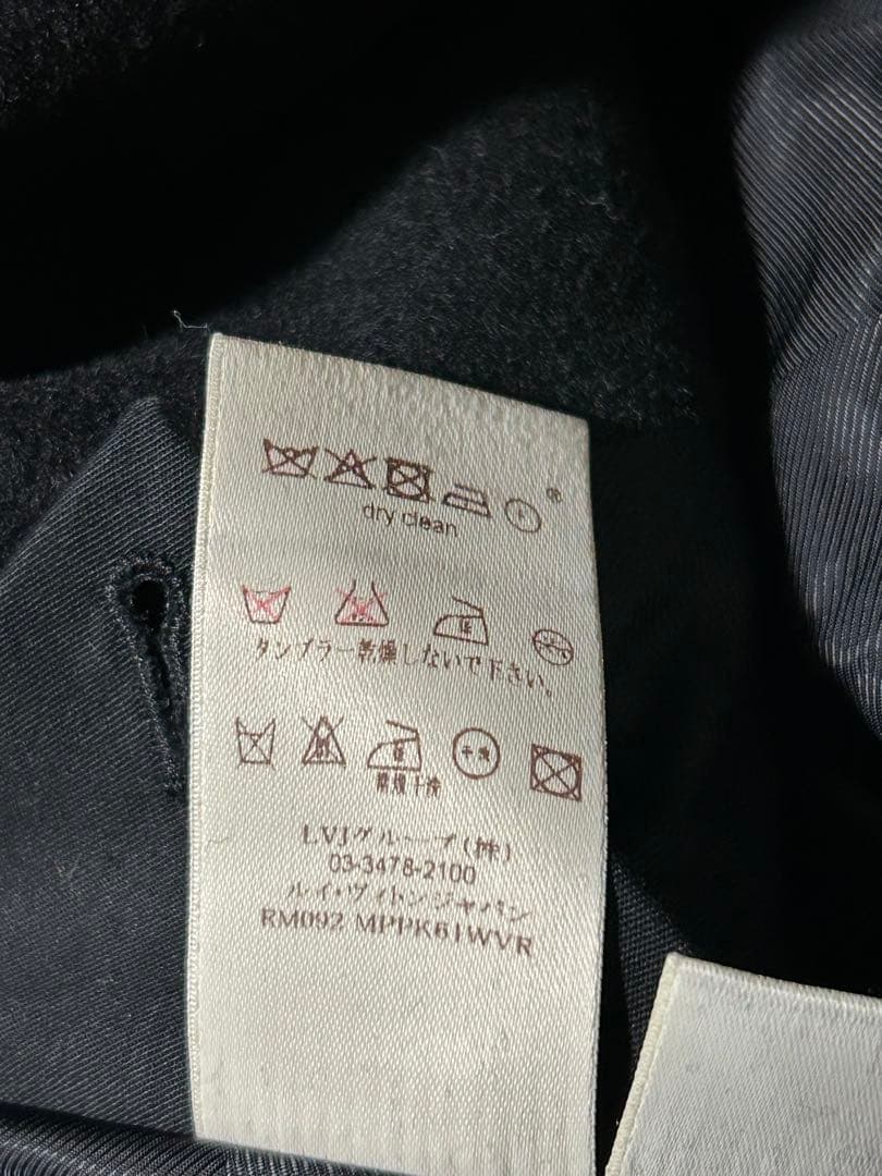 未使用 LOUIS VUITTON ルイヴィトン ピーコート ブラック Lサイズ