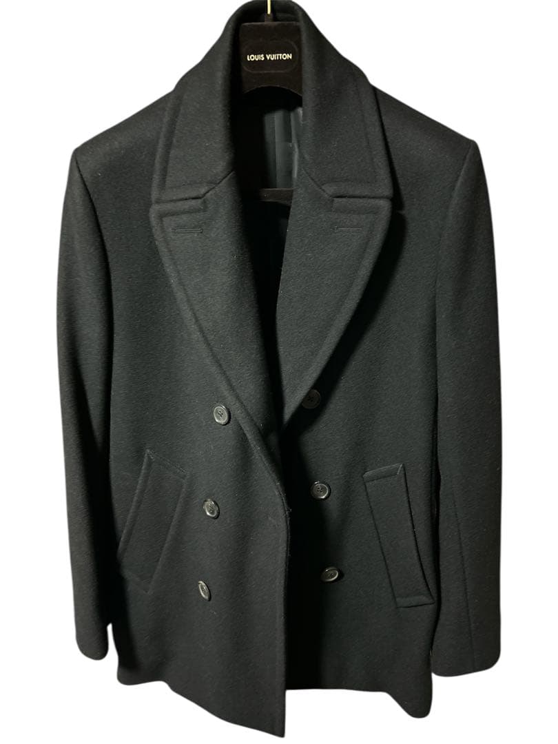 未使用 LOUIS VUITTON ルイヴィトン ピーコート ブラック Lサイズ