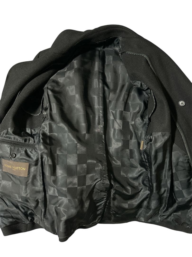 未使用 LOUIS VUITTON ルイヴィトン ピーコート ブラック Lサイズ
