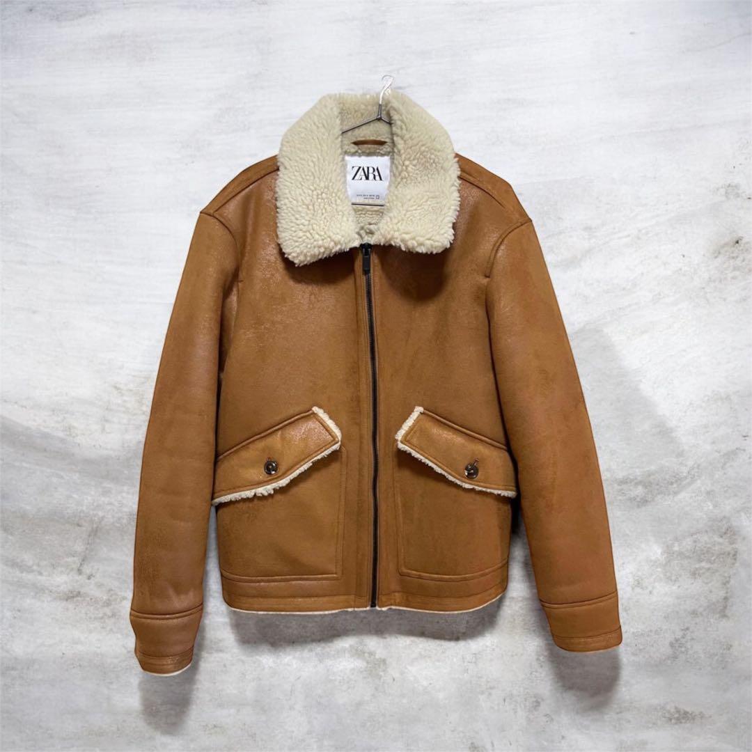 【新品】ZARA ムートンジャケット フェイクムートン ボアジャケット　Mサイズ