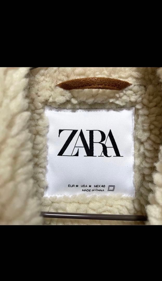 【新品】ZARA ムートンジャケット フェイクムートン ボアジャケット　Mサイズ