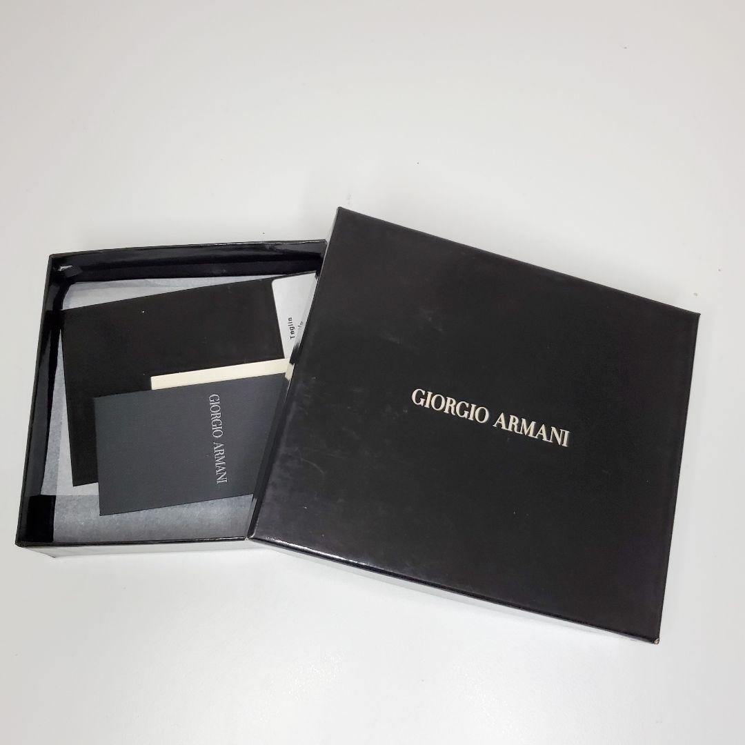 新品未使用✨️Giorgio Armani アルマーニ　ブラック　二つ折り財布