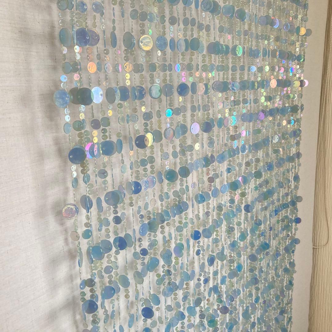 ドアカーテン のれん すだれ 間仕切り 壁掛け キラキラ 大型 ロング レトロ