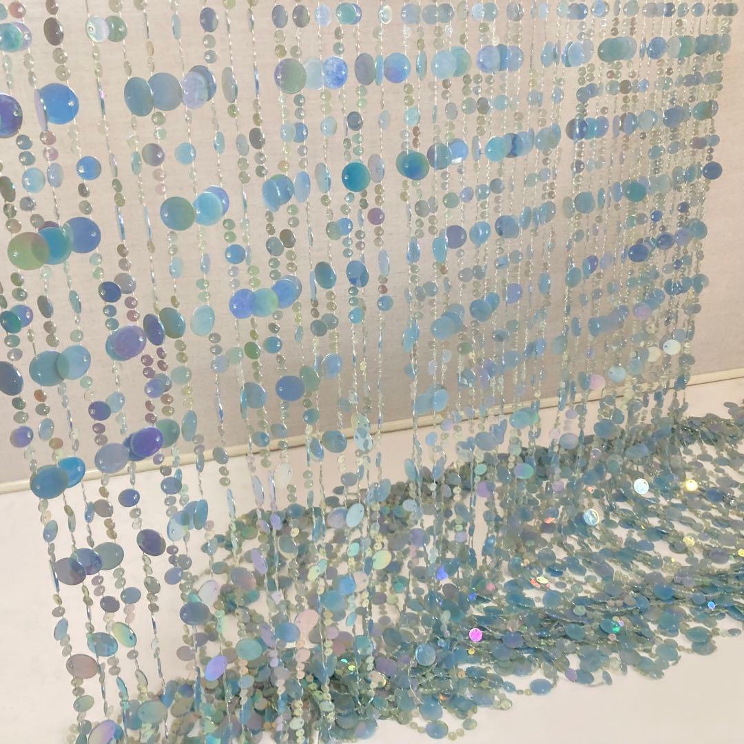 ドアカーテン のれん すだれ 間仕切り 壁掛け キラキラ 大型 ロング レトロ