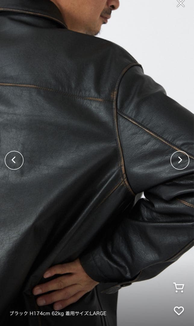 SKOOKUM / スクーカム 別注 バッファローレザー カバーオール　茶芯