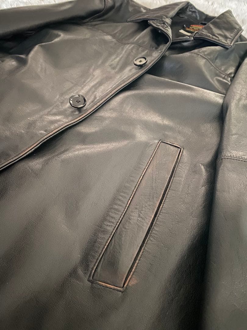 SKOOKUM / スクーカム 別注 バッファローレザー カバーオール　茶芯