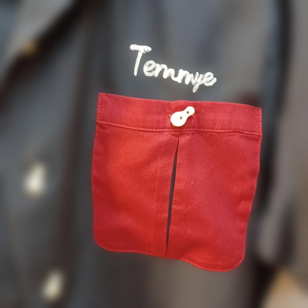 Temmy's ボウリングシャツ 黒/赤