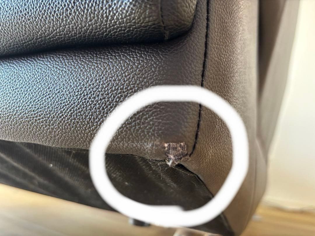 ネクターさん専用 2人掛けマットブラウン•ハイバックソファ革