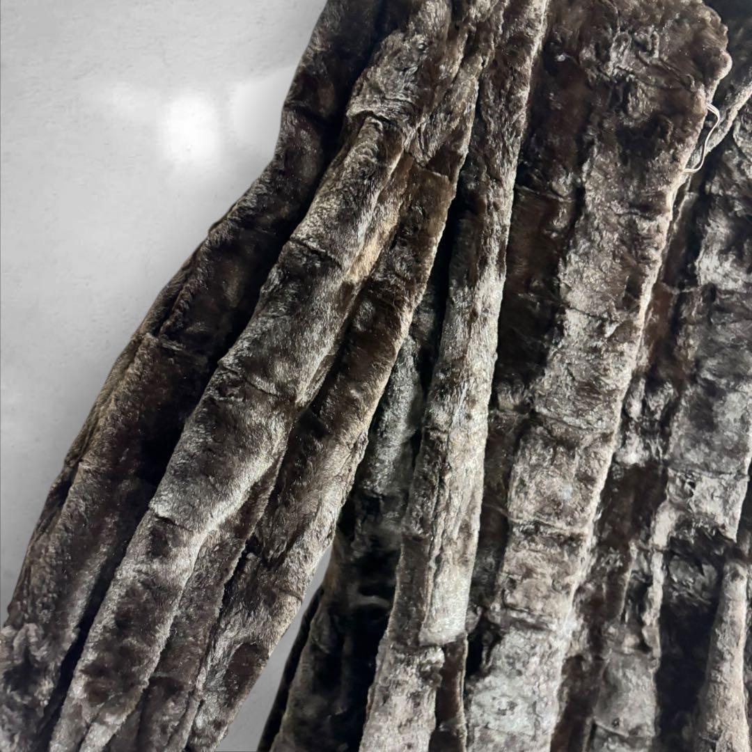 アルティマ　シェアードミンクファーコート アウター 毛皮　ブラウンF （C0