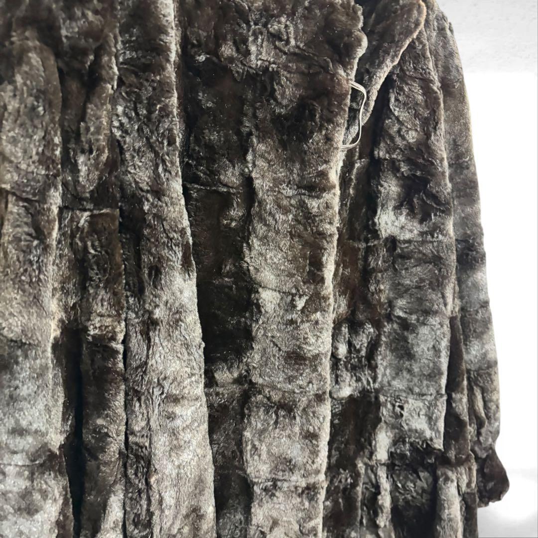 アルティマ　シェアードミンクファーコート アウター 毛皮　ブラウンF （C0