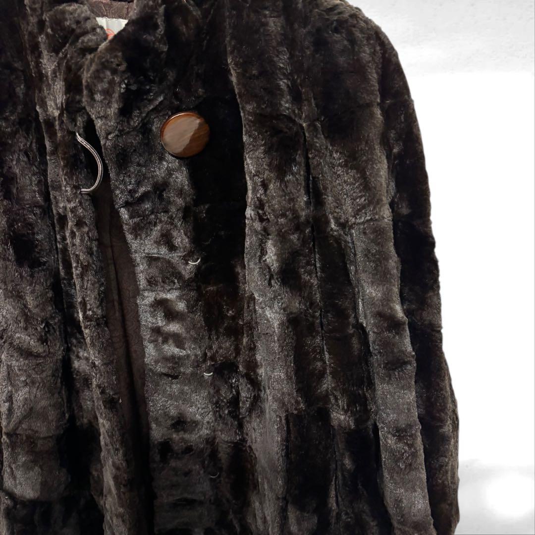 アルティマ　シェアードミンクファーコート アウター 毛皮　ブラウンF （C0