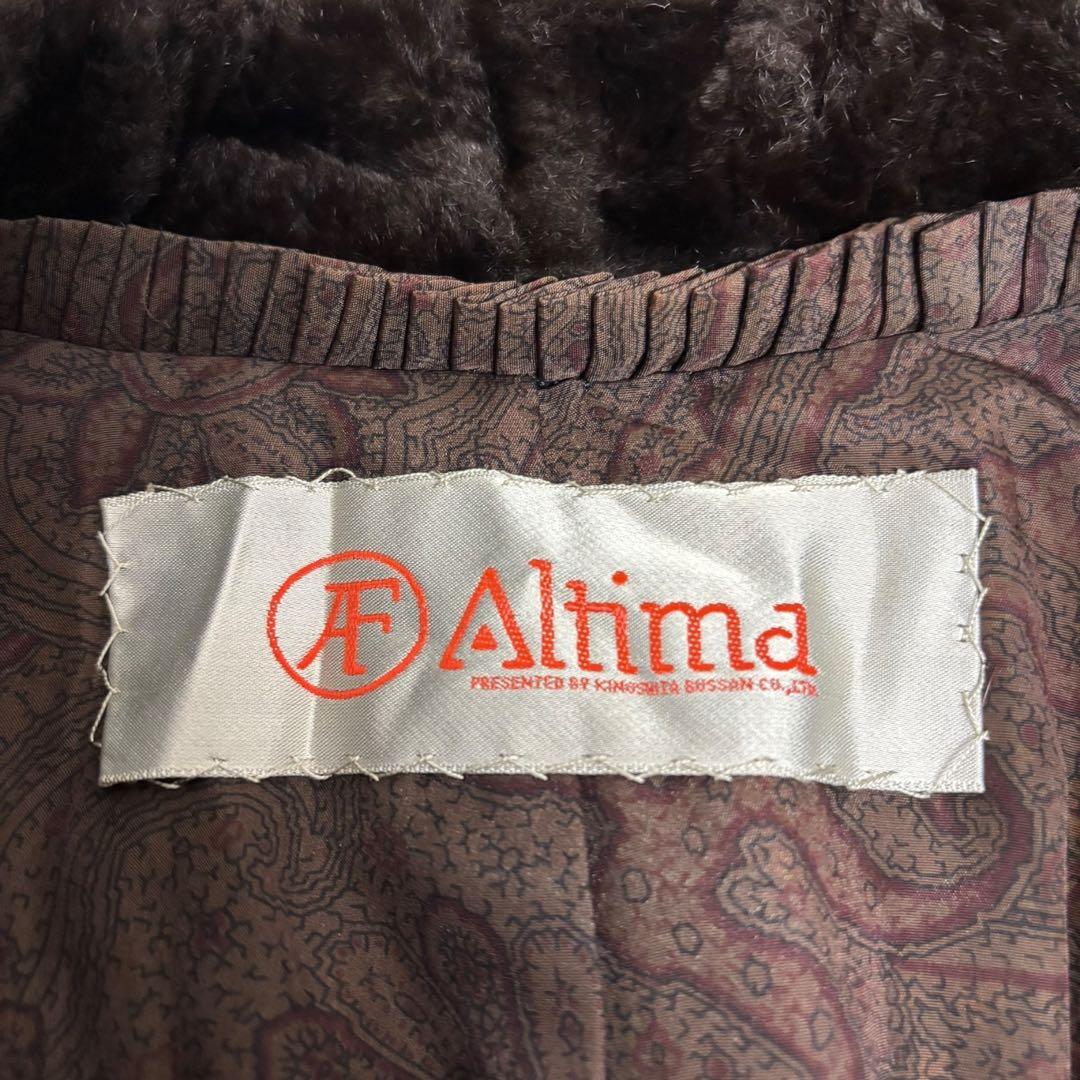 アルティマ　シェアードミンクファーコート アウター 毛皮　ブラウンF （C0