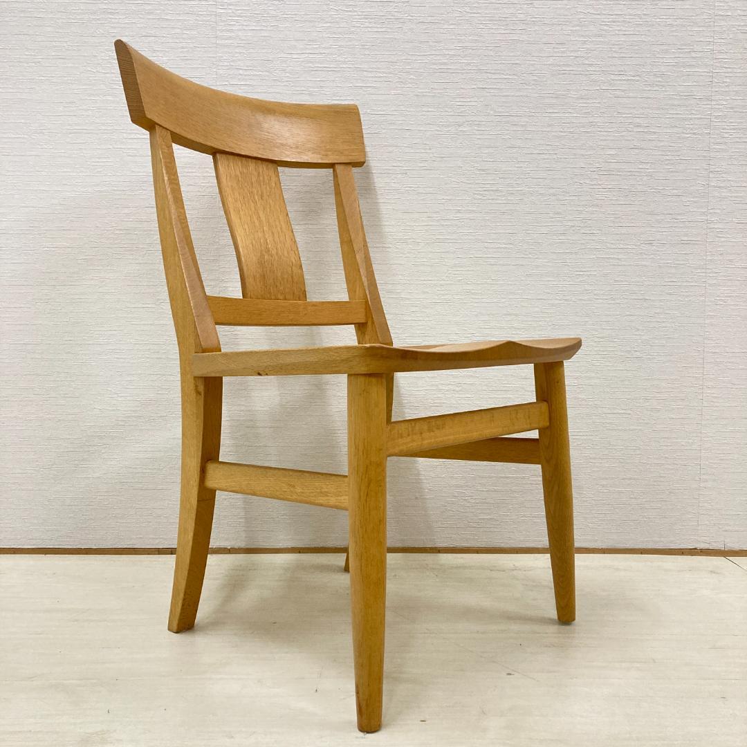 【柏木工】ナラ無垢材　ダイニングチェア　2脚セット　椅子　楢材