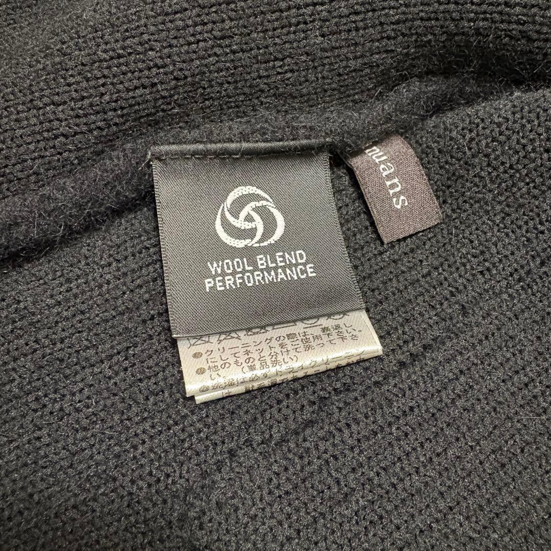 anuans ラクーンブレンドノーカラーニットジャケット ブラック　カーディガン