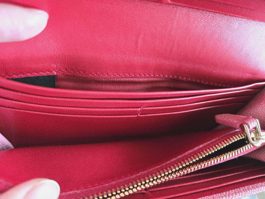 【美品】正規品！BVLGARI ピンク レディース長財布