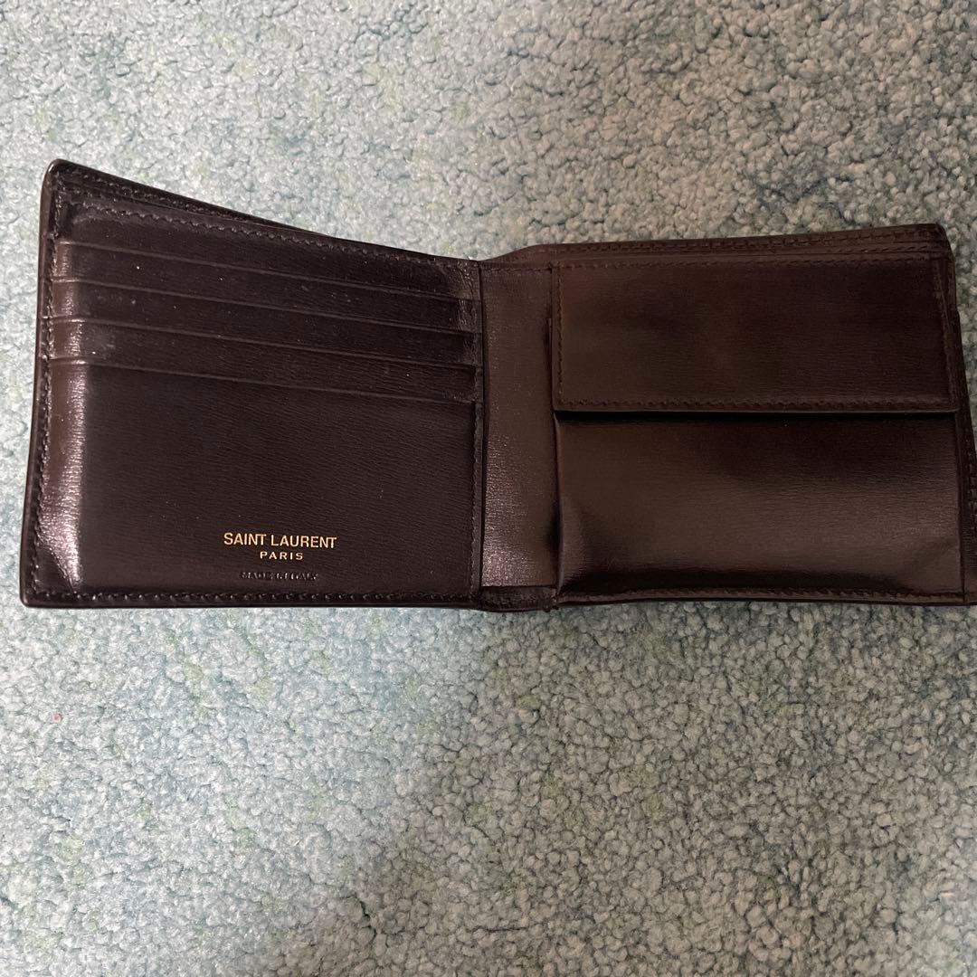 美品　SAINT LAURENT 二つ折り財布 ブラック