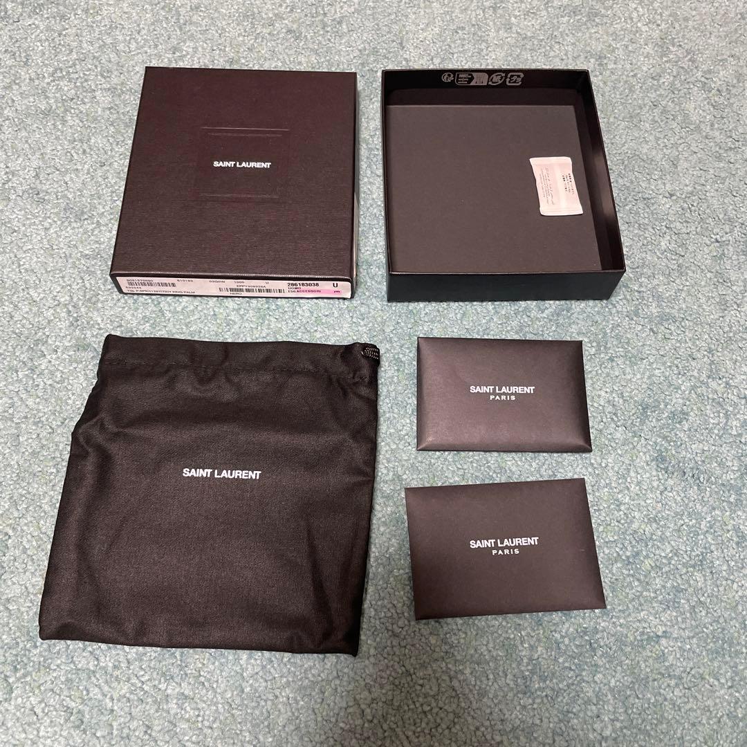 美品　SAINT LAURENT 二つ折り財布 ブラック