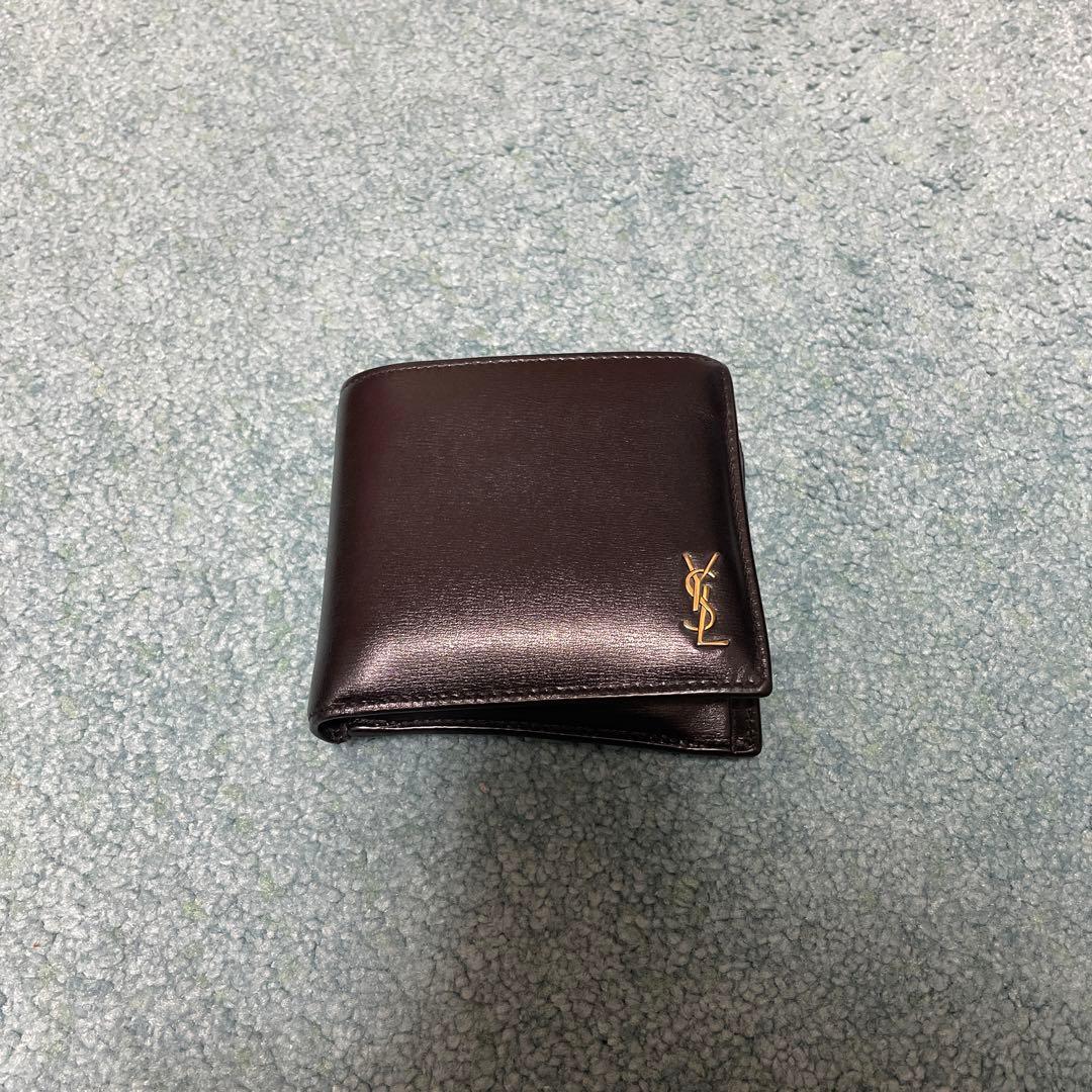 美品　SAINT LAURENT 二つ折り財布 ブラック