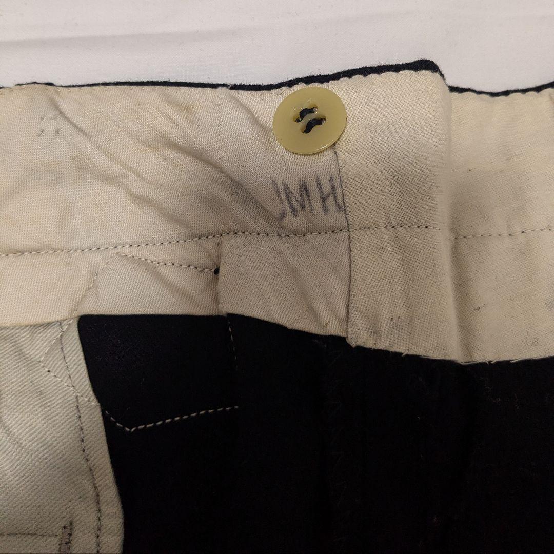 40s 50s ユーロ ヴィンテージ 針刺しシンチバック 黒 スラックス