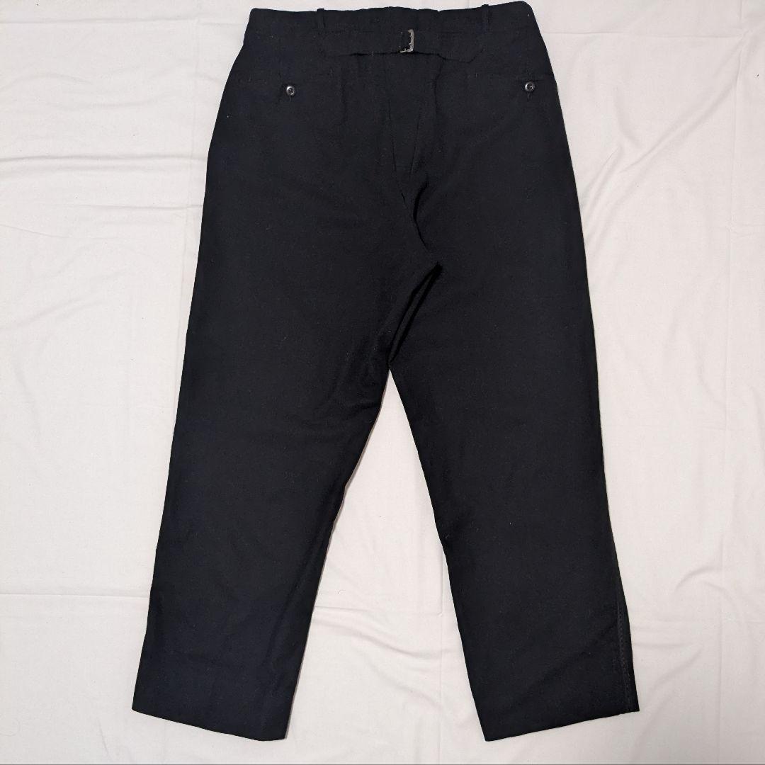 40s 50s ユーロ ヴィンテージ 針刺しシンチバック 黒 スラックス