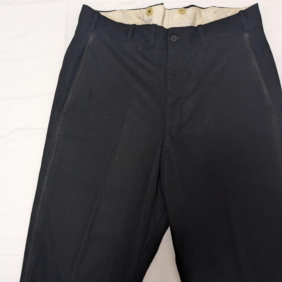 40s 50s ユーロ ヴィンテージ 針刺しシンチバック 黒 スラックス