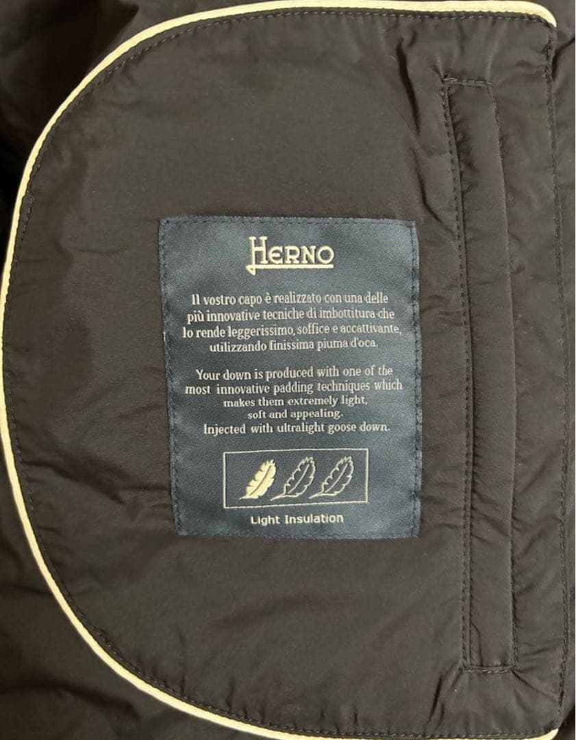 Herno ブラック ダウンベスト(ダウンジレ) ヘルノ　サイズ44 Sサイズ