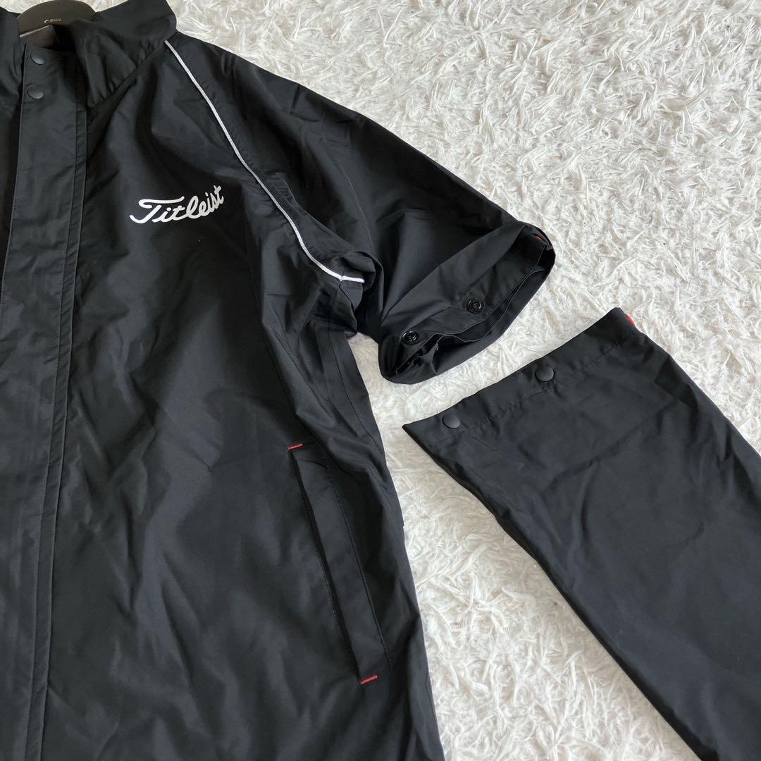 ◎未使用極美品 タイトリスト ゴルフ レインウェア 上下セット XL 黒