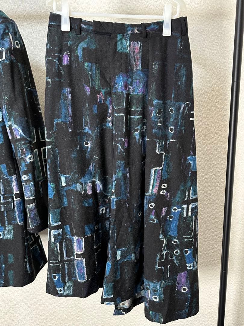 ラッドミューシャン クロス柄 セットアップスーツ テーラードジャケット ワイド