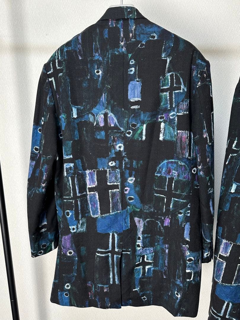 ラッドミューシャン クロス柄 セットアップスーツ テーラードジャケット ワイド