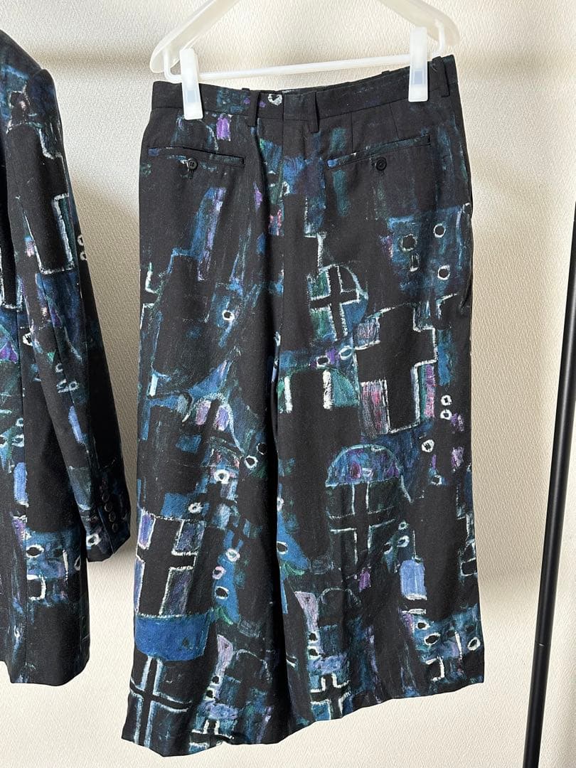 ラッドミューシャン クロス柄 セットアップスーツ テーラードジャケット ワイド