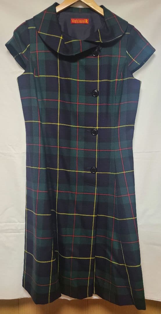 Yorkland チェック柄 半袖ワンピース