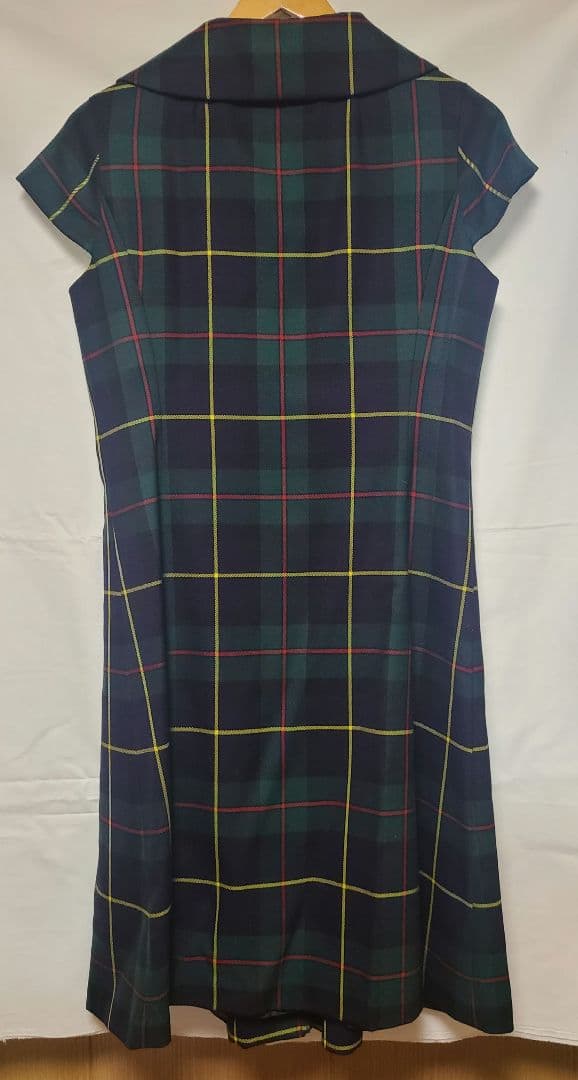 Yorkland チェック柄 半袖ワンピース