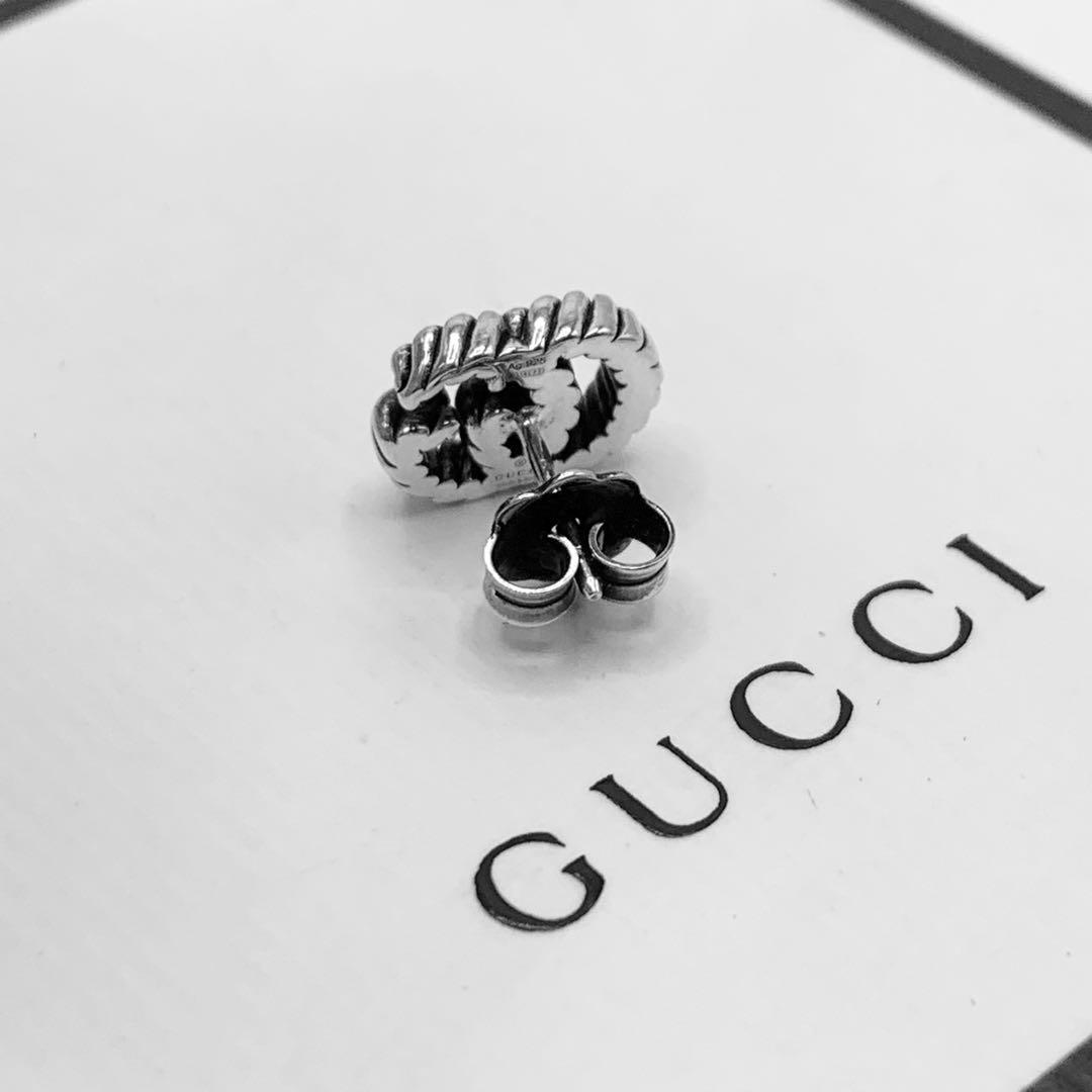 【超美品】GUCCI ピアス　マーモント　ダブルG インターロッキング　片耳