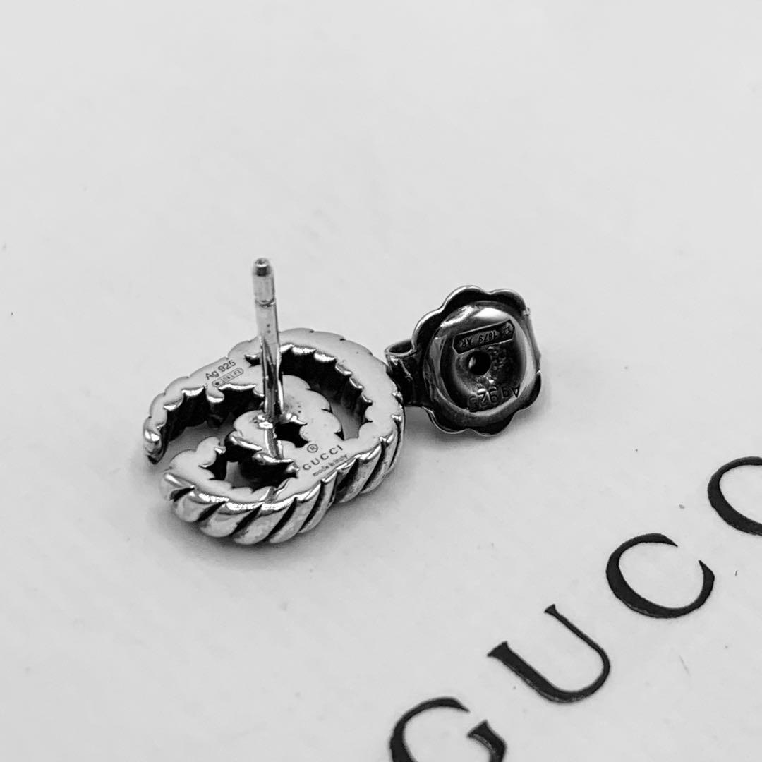 【超美品】GUCCI ピアス　マーモント　ダブルG インターロッキング　片耳